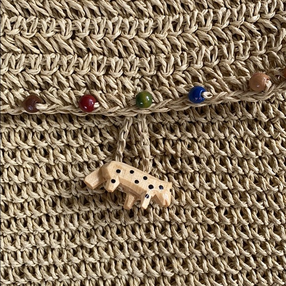 Vintage Straw Crossbody Bag - Picture 3 of 5